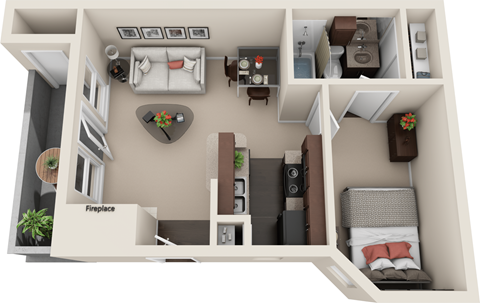 3D floorplan of E